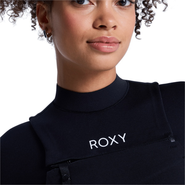 2026 Roxy Frauen Elite Xtra Stretch 2mm Langärmel Brustreißverschluss Frühlings-Neoprenanzug 26BW243501 - Black